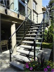 Wrought Iron and Glass Staircase